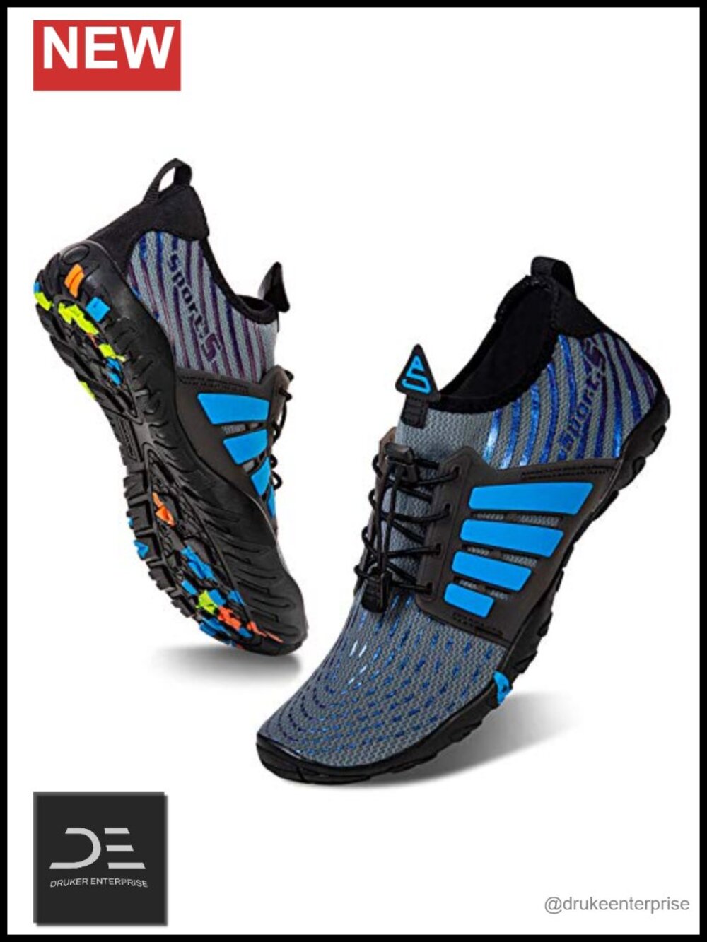 Quick-Dry Water Shoes with Arch Support, Slip-Resistant Pool Shoes for Surf Yoga
